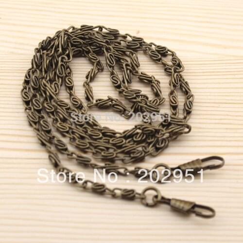 20pcs 120CM/ 47" long Metal Chain for Purses/Bags DIY, Antique Brass bronze ,Hight Quality Purse Accessory ,Freeshipping