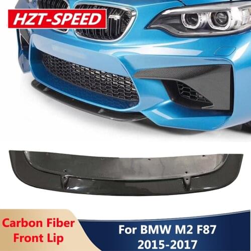 F87 Modify ST Style Carbon Fiber Front Lip Bumper Diffuser Shovel Body Kit Protector For BMW 2 Series M2 F87 Coupe Car 2015-2017