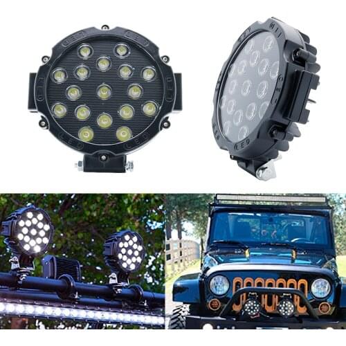 1xHIGH POWER 51W LED WORK WORKING DRIVE DRIVING LIGHT LAMP FOR OFF ROAD UTE 12V 24V 4x4 4WD BOAT SUV TRUCK TRAILER MOTORCYCLE