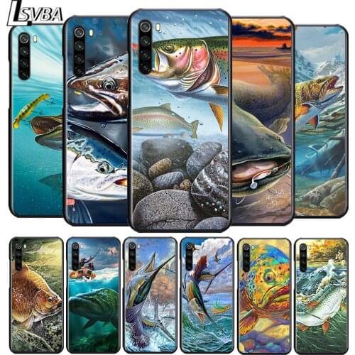 Trout Panel Fish Fishing for OPPO Reno 2 Z 2Z 2F 3 4 4Z 4F 4SE 5 Pro 4G 5G ACE 10X ZOOM F7 A5 A9 2020 Soft Black Phone Case