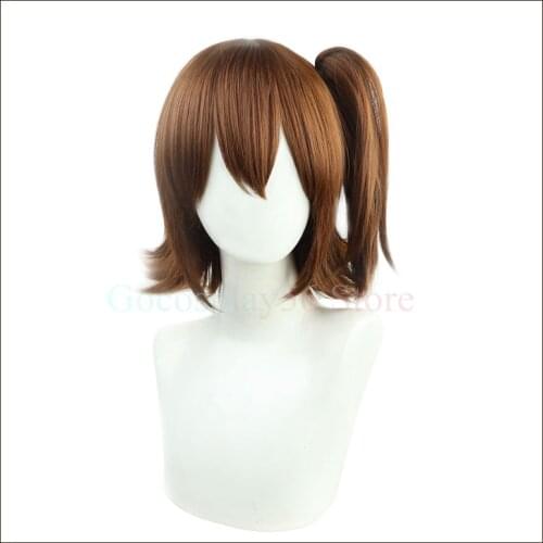 FutureSpring Kasuga Mirai Cosplay Wig Ponytail Idol Girls MILLION LIVE! Brown 30cm Long Straight Heat Resistant Synthetic Hair