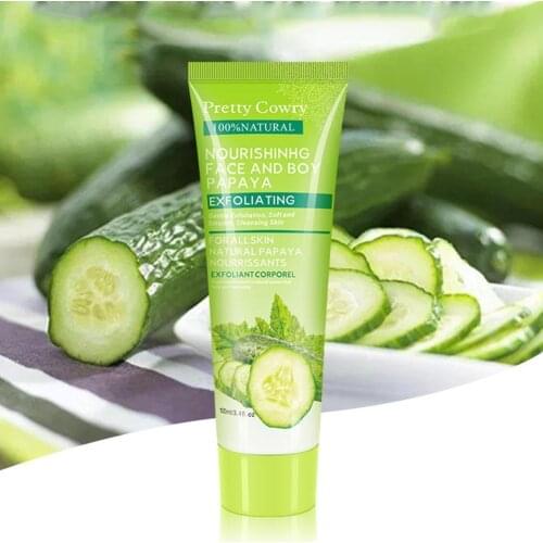 Deep Cleansing Scrub Face Cream Peeling Gel Face Body Skin Whitening Moisturizing Papaya Coconut Cucumber Care Skin Cream G6G0