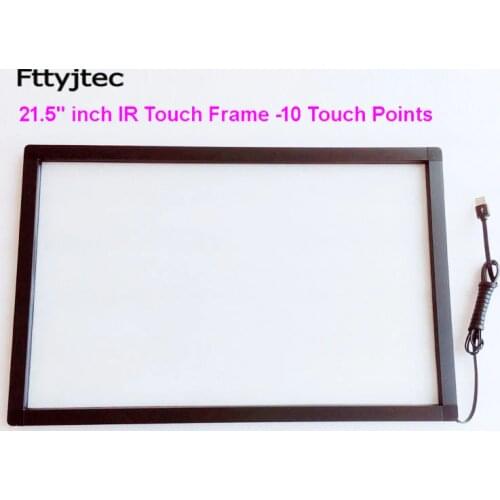 Fttyjtec 21.5 inch infrared multi touch screen overlay truly 10 points multi touch screen panel 21" IR touch screen frame