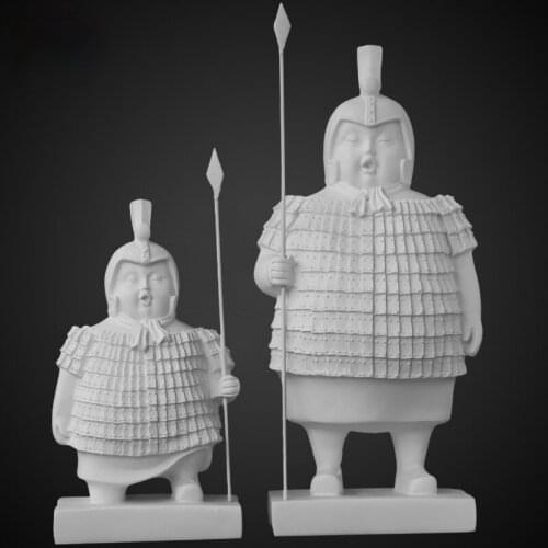 Creative Terracotta Warriors Resin Sculpture Statue Home Living Room Decoration Wine Cabinet Ornament Crafts Extreme Decoration