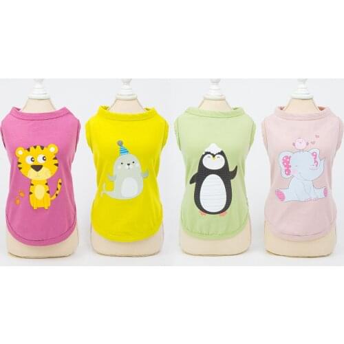 Summer Dog Clothes Soft Cotton Cat Vest Clothing Puppy Outfit Dog Clothes For Small Dog Cat Shirt pet dog Clothing