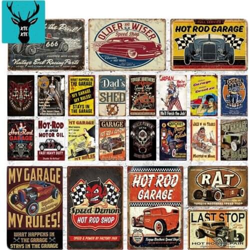 [XIEXIE]Garage Metal Sign Plaque Metal Vintage Tin Sign Retro Signs Wall Decor For Garage Gas Station Car Repair Metal Poster