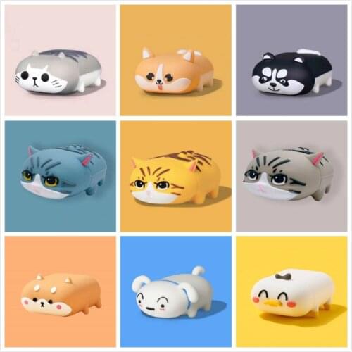Cute Corgi Cover for Airpods 1 2 3 Pro Case Earphone Silicone Bluetooth Wireless Protective Case for AirPods pro Cute Dog Cat