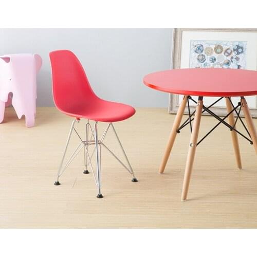 Minimalist Modern Design Plastic and Chromed steel leg kids chair, fashion classic design popular kids baby chair, study chair
