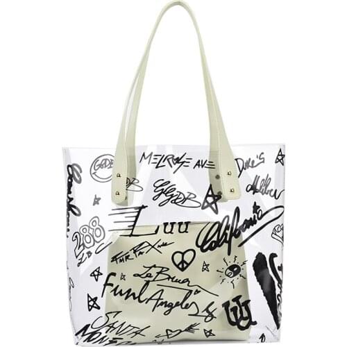 Purple Spirit Bird - Fashion Shoulder Bag Designer Women Shopping Bag Female Transparent Large Hand Bags for Women Brand 2021