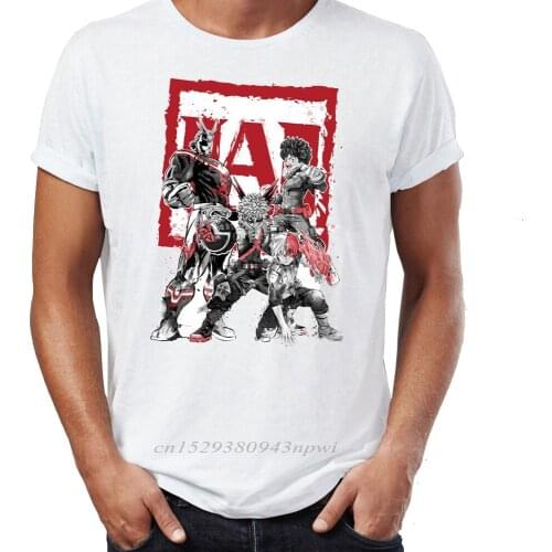 Mens T Shirt My Hero Academia All Might Bakugo Deku Todoroki Awesome Illustration Artwork Printed Tee