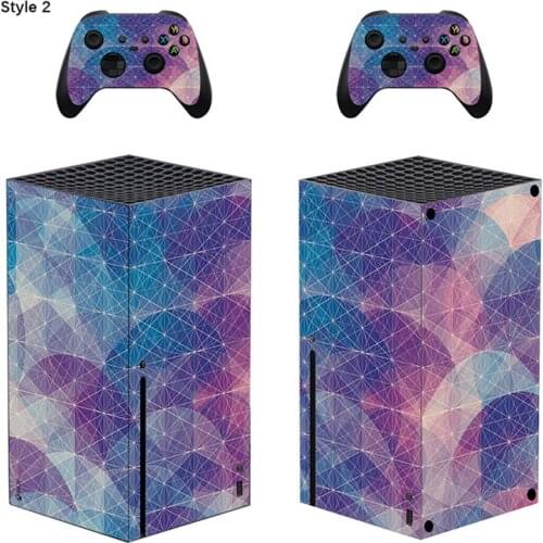 Stickers with Beautiful Starry Sky Exquisite/Wood Grain Skin Protective Film for Xbox ONE X Game Console Controller Parts