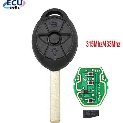 NEW Remote Key Fob 315Mhz/433Mhz ID44 for BMW Mini Cooper S R50 R53 with Logo