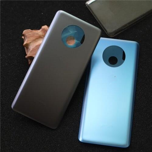 Oneplus7T Original Rear Housing For Oneplus 7T One Plus Glass Back Cover Repair Replace Phone Battery Door Case + Logo Glue