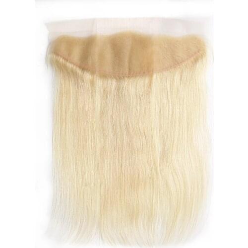 WIGIRL 8-20 Inch Straight 13x4 Lace Frontal Closure Brazilian Remy Human Hair 613 Blonde Swiss Lace Pre-pluck With Baby Hair