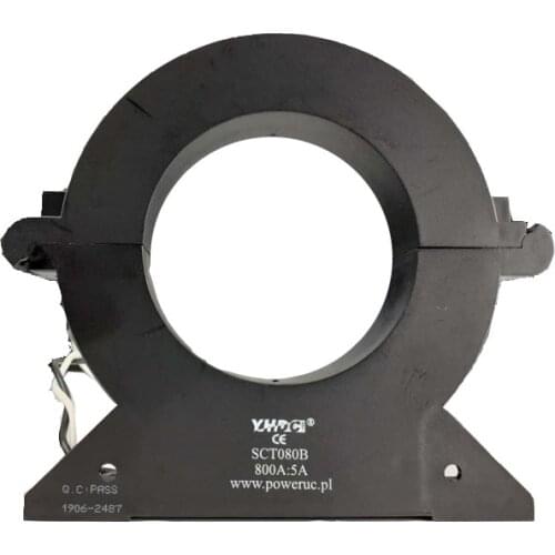 YHDC Split Core Current Transformer SCT080B 500A 600A 800A 1000A 1200A 1500A 2000A/5A Plate-type Work Voltage 720V