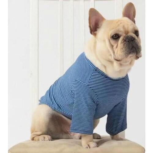 Striped Pet Dog Clothes Spring Autumn Puppy Dog Clothing for Small Medium Dogs French Bulldog High Quality Pet Shirt Ropa Perro