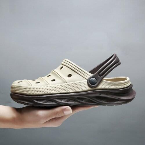 Men Sandals Summer Beach Rubber Slippers Top Quality Fashion Slip On Mens Garden Shoes Non-Slip Swimming Male Footwear Big Size