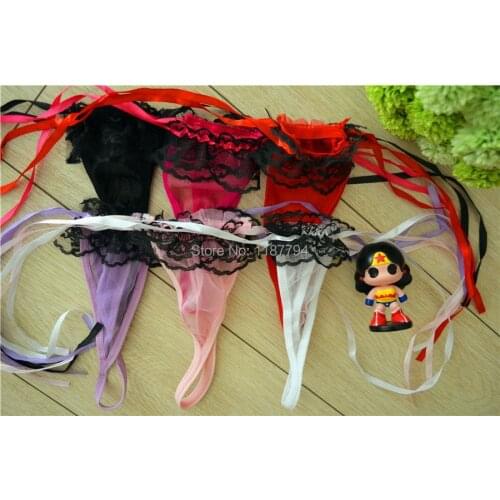 Sexy Lingerie 100pcs G-String G String Thong Panty Calcinha Women Pants Briefs T Back Underwear Love Pink Lace XID100