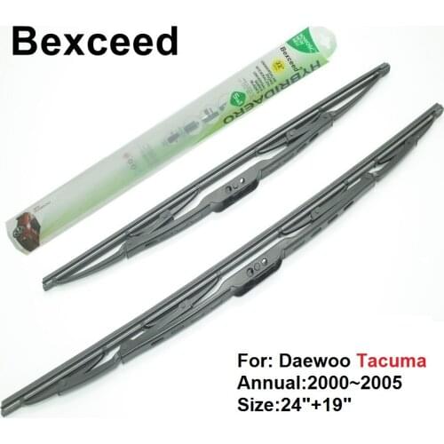 Bexceed of Car windshield traditional wiper blade for DAEWOO Tacuma. 1 Pair(24"+19") 2000~2005