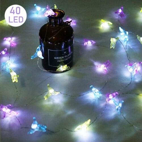 40 LED Hummingbird Fairy String Lights Waterproof Battery Operated 8 Modes with Remote Control for Wedding, Party, Festival