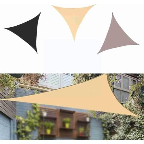 2M Triangular Arc Side Shade Sail Rainproof Sunscreen Sunshade Garden Deck Pool Outdoor Terrace Protection Courtyard UV Can L1H7