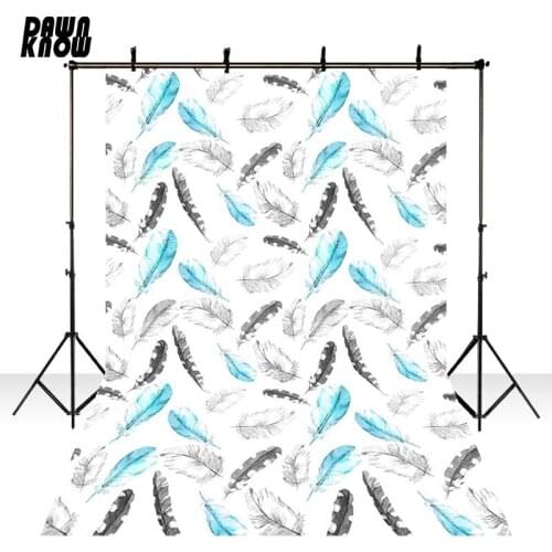 DAWNKNOW Pattern Vinyl Photography Background For Newborn Feather Photo Shoot Backdrop For Wedding Photo Studio lv1657