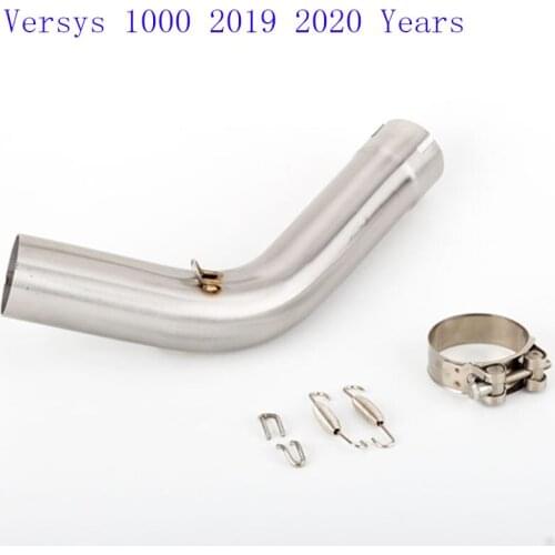 Motorcycle Exhaust Middle Link Pipe Mid Tube Connection Escape Moto Slip On For Versys 1000 KLZ1000 2019 2020 Years