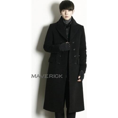 S-6XL 2020 Men clothing Fashion double-breasted turtleneck woolen overcoat British Army long wool tench suit Plus size Costumes