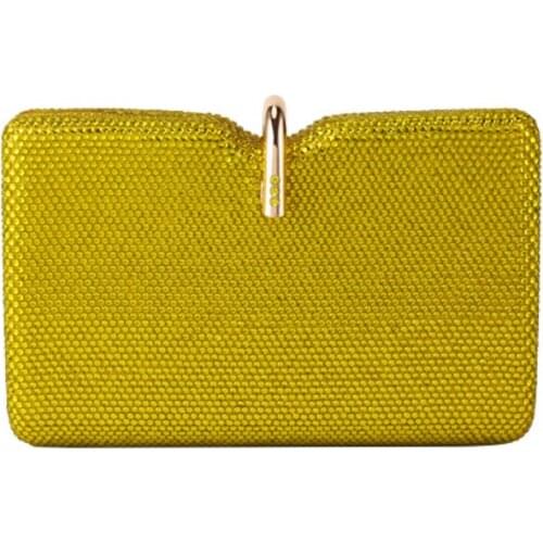 Female Silver/Green/Red Diamond Bags Women Crystal Evening Minaudiere Bag Wedding Clutch Bridal Bag Ladies Metal Crystal Clutch