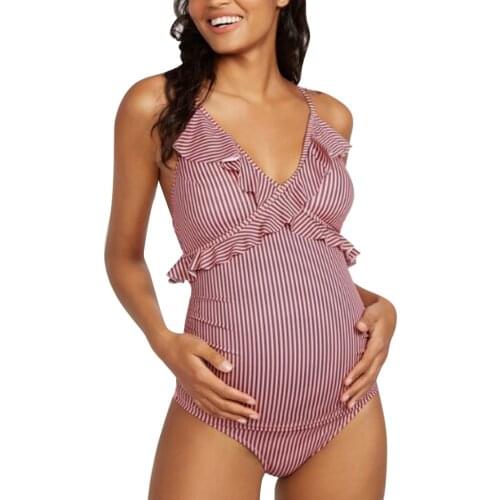 Women Summer Bikini Bathing Bodysuit Swimwear One Pieces Plus Size Pregnancy Swimsuit Beach Clothes For Pregnant Women Beach z05