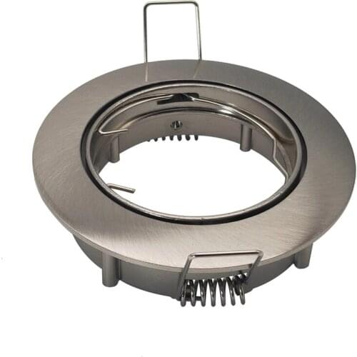 1/2/10pcs LED Ceiling Downlight Fitting Fixture MR16 GU10 Diameter 50mm Adjustable Round Sand Nickel Metal Holder Frame Base