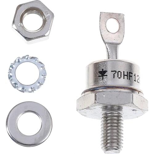 1 Pcs 70HF120 70A 1200V High Power Rectifier Metal Stud Type Rectifier Diodes Accessories