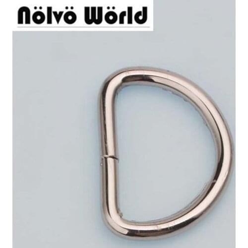 10pcs 5 colors 5.0mm 32*25mm 1.2 inch opened d ring belt buckle hardware metal d-ring for bags