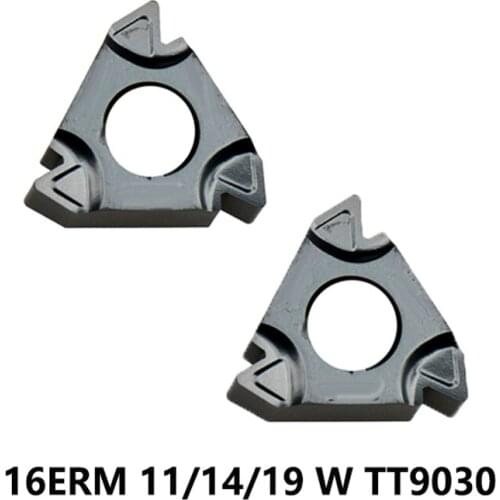10pcs Original 16ERM 16ER 11W 14W 19W TT9030 Carbide Threading Inserts Turning Tool Lathe Cutter CNC Cutting