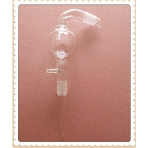 100ml,24/29,Glass Steam Distillation Head Pear Shape Sloping,Steam Distillation Flask