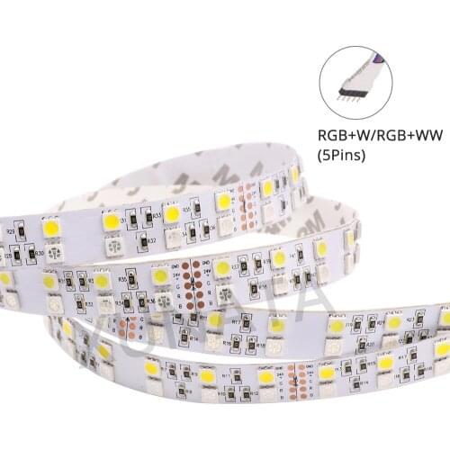 12V/24V Led Strip Light RGBW RGBWW 5050 120LED/M Double Row RGB/White/Warm White Tube Waterproof IP67 Home Decoration Tape