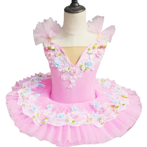 2020 Kids Professional Ballet Tutu Skirt Swan Lake Pink Ballet Costumes Girls Ballerina Dress Adult Ballet Dance Clothes