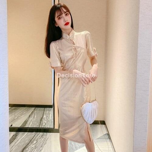 2021 chinese dress mandarin collar sexy lace flower lady cheongsam chinese wedding party bride qipao elegant mermaid dress