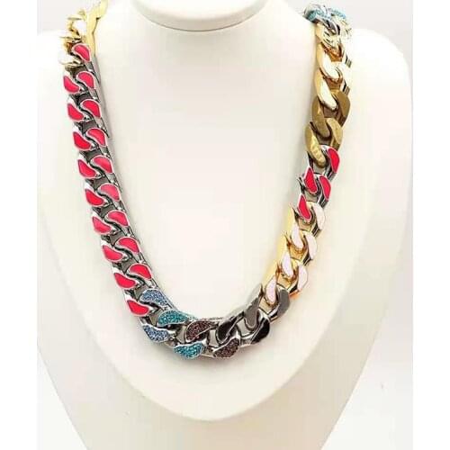 2021Brand Fashion Jewelry Women Vintage Gold Color Long Chain Necklace Party Fine Fashion Jewelry