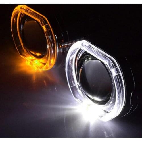 3 inch car LED headlight turn signal projector lens hood mitsubishi pajero противотуманные фары montero mitsubishi pajero