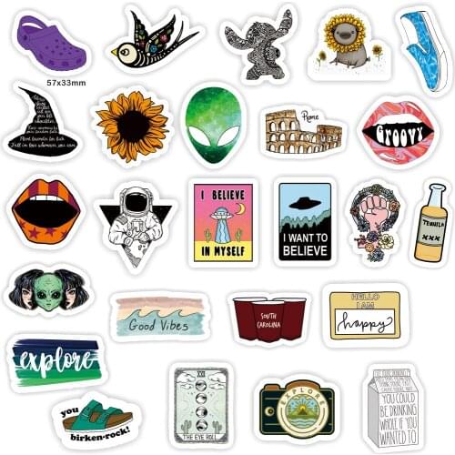 50pcs Vsco INS Style Sticker Anime For Laptop Case Car Skateboard Motorcycle Girl For Kids Children Toys Cool Animal Sticker