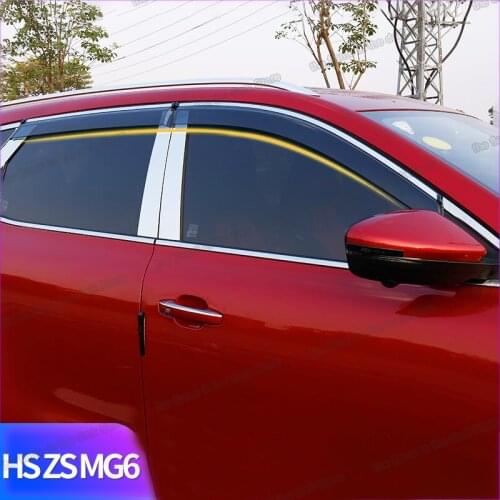 Lsrtw2017 Car Window Rain Shade Trims for Mg Zs Hs Mg6 2017 2018 2019 2020 Rain brow Accessories Auto Styling