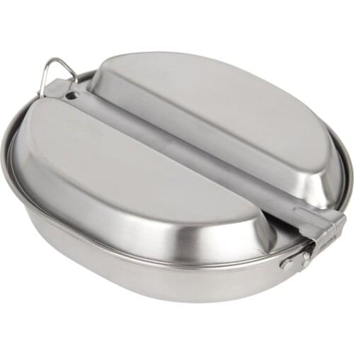 US military outdoor tableware stainless steel high-intensity outdoor lunch box fire portable simple military canteens RC342