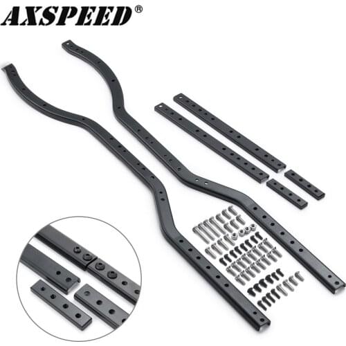 AXSPEED 1Pair Metal Girder Side Frame Chassis 6x6 Refit for 1/10 RC Crawler Axial SCX10 & SCX10 II RC Climbing Car Upgrade Part