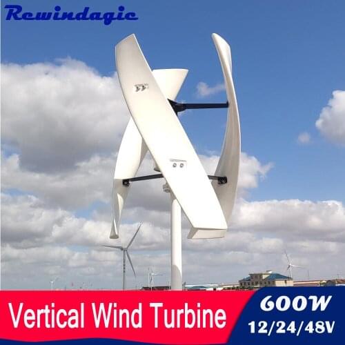 Free Shipping 12v/24v/48v Vertical AXIS Permanent Maglev Wind Turbine Generator 300w 400w 600w MPPT Controller High Efficiency