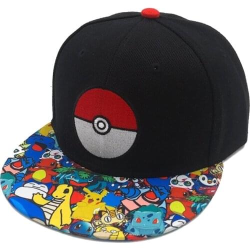 Anime Pokemoning Baseball Cap Pikachuing Hat Adjustable Robloxing Cosplay Hip Hop Cap Girls Boys Among Figures Toys Hat Gift