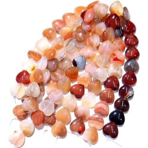 20mm natural stone Quartz crystal tiger eye Turquoises love heart beads for diy Jewelry making Accessories wholesale10pcs