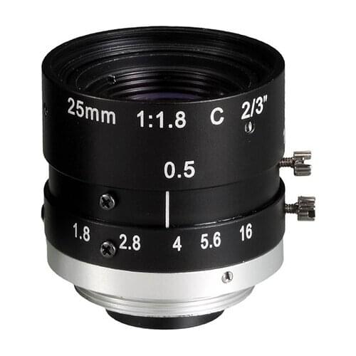 C Mount 25 mm 2/3" 5MP HD Megapixel CCTV Lens Machine Vision Lens for Industrial CCTV Security Camera (SL-C2518MP5)