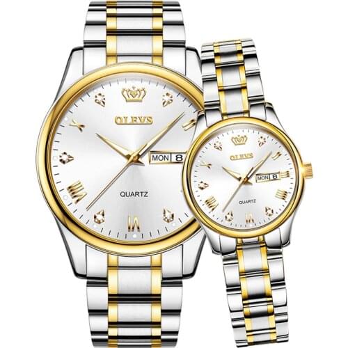 Couple Watches 2020 New Fashion Lovers Watches Simple Couple Watch Gifts Men Women Clock Stainless steel Pair watch