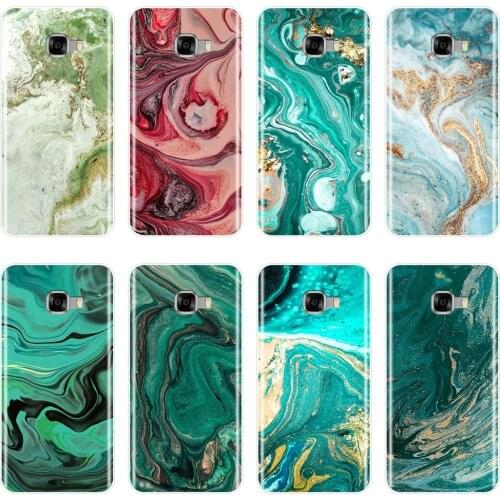 For Samsung Galaxy C5 C7 C8 Case Silicone Luxury Marble Aesthetic Cool Back Cover For Samsung Galaxy C5 C7 C9 Pro Phone Case